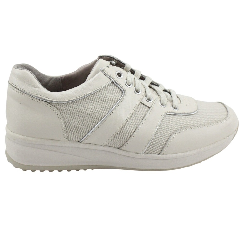Easy‎ Spirit Drivein Anti-Gravity Walking Sneakers Cream Leather Textile Mens 11